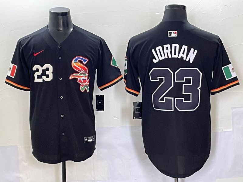 Men 2025 Chicago White Sox #23 Jordan Black Game Nike MLB Jersey style 53